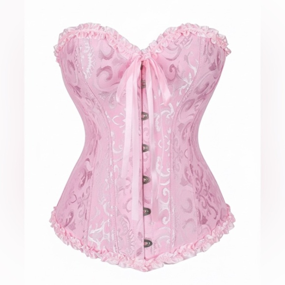 Stunning Pink Ruffle Corset - Waist Training & Shapewear Sz Small